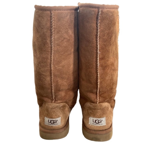 UGG Classic Tall Chestnut Sheepskin Shearling Boots - Picture 5 of 5